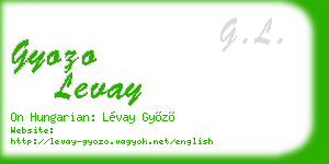 gyozo levay business card
