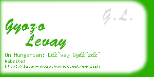 gyozo levay business card